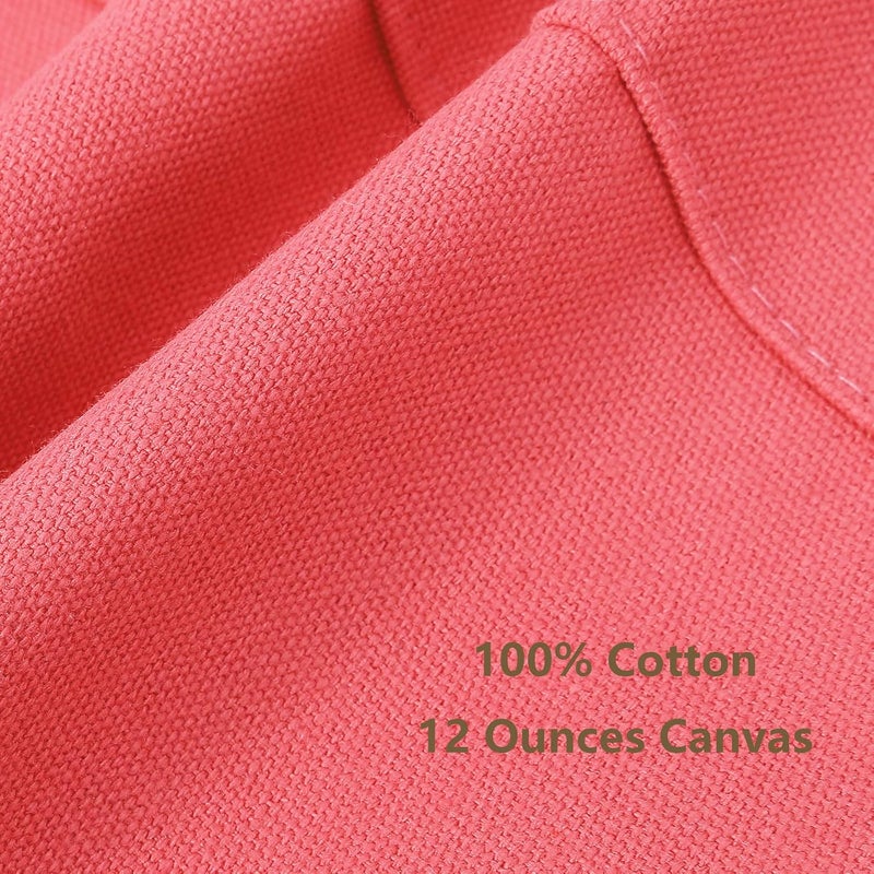 AFUN Chef Aprons for Women Men with Large Pockets, 12-Ounce Cotton Canvas Cross Back Water Repellent Apron (Pink) - Image 4